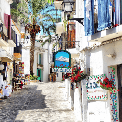 Explore the cobbled streets of Ibiza Old Town