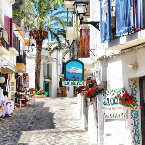 Explore the cobbled streets of Ibiza Old Town