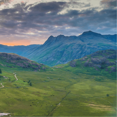 Don your hiking boots for a walk up the trails from Ambleside, fifty minutes away by car