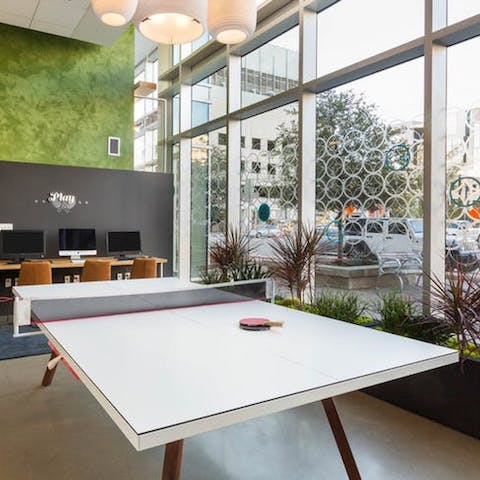 Tweak your table tennis skills in the communal space 
