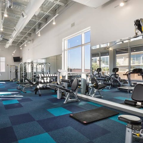 Work up a sweat in the fully-equipped gym 