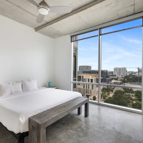 Wake up to city views