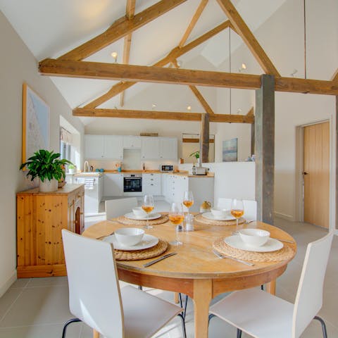 Serve up sumptuous home-made meals in the open kitchen