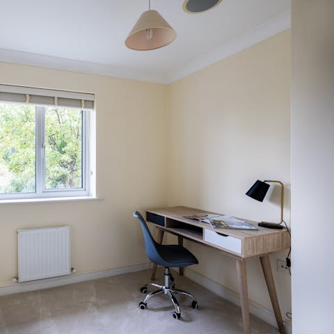 Catch up on emails and work calls in the home office space