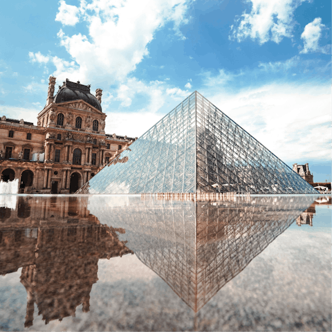 Visit the Louvre, less than a thirty-minute metro ride away
