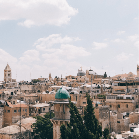 Discover the Old Town of Jerusalem, only a seven minute walk away 