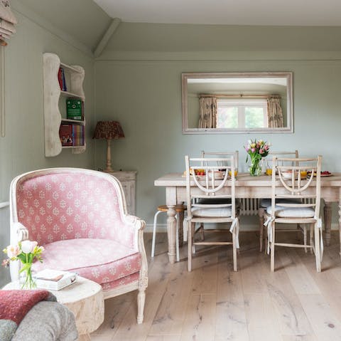 Lay the table for a cosy seafood supper at home