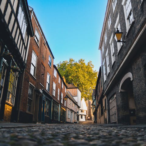 Stay just a ten-minute drive from the medieval town of Sandwich, full of quaint shops and traditional pubs