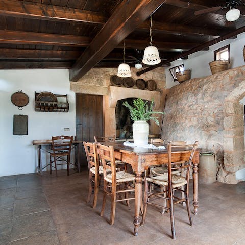 Appreciate the rustic charm of this traditional trullo home