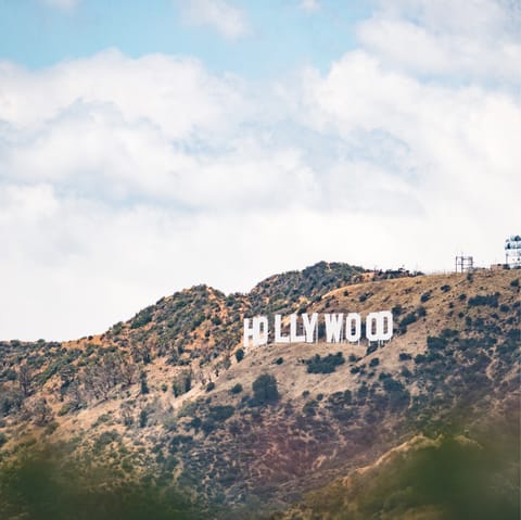 Stay in the Hollywood Hills, with Runyon Canyon Park less than a mile away