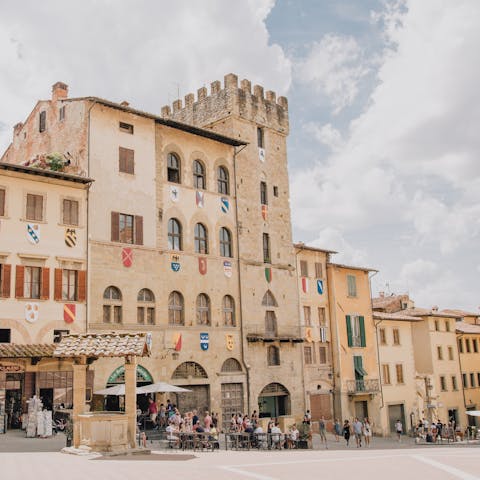 Visit the nearby city of Arezzo – the cathedral holds a fresco by della Francesca