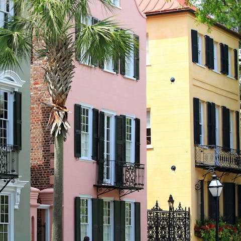 Explore the vibrant streets of Charleston on foot