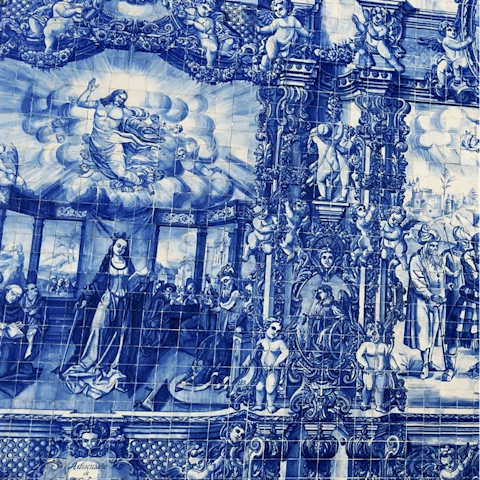 Admire the azulejo tiled Chapel of Souls, a two-minute stroll away