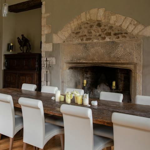 Dine like Tudor royalty with a banquet fit for a king by the original stone hearth