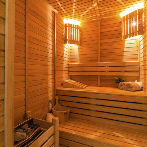 Engage in a sauna session every evening