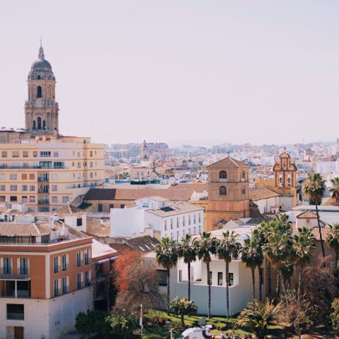 Head down the highway to the buzzing city of Malaga, an easy drive away