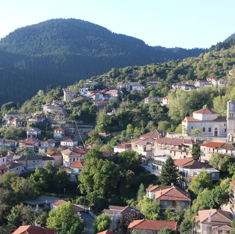 Stay on a hillside village in the Pelion region and explore the crumbling monasteries, cute towns, and beautiful beaches 