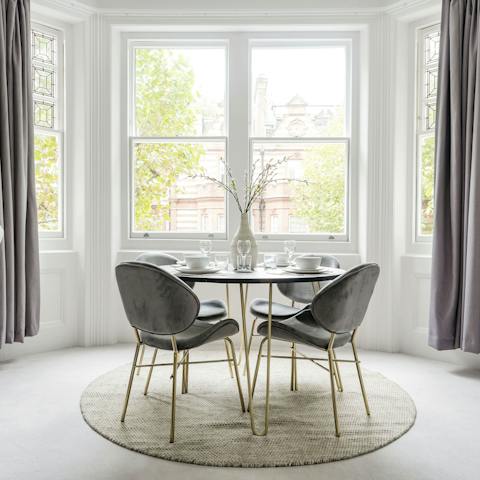 Gaze from the huge sash windows of your living space