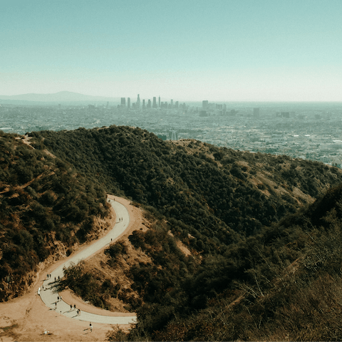 Go for a hike in Runyon Canyon, a five-minute drive away 