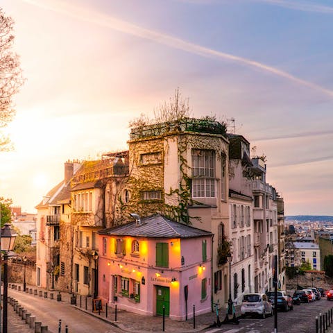Take a gentle stroll through Montmartre's charming streets