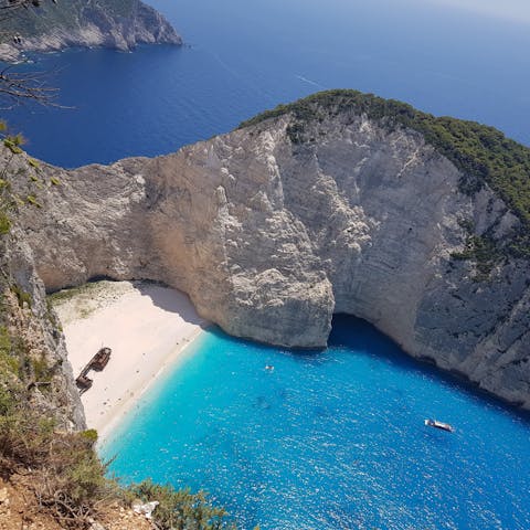 Explore the stunning coastline of Zakynthos