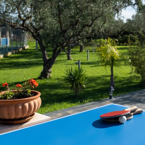 Challenge your guests to a game of ping-pong