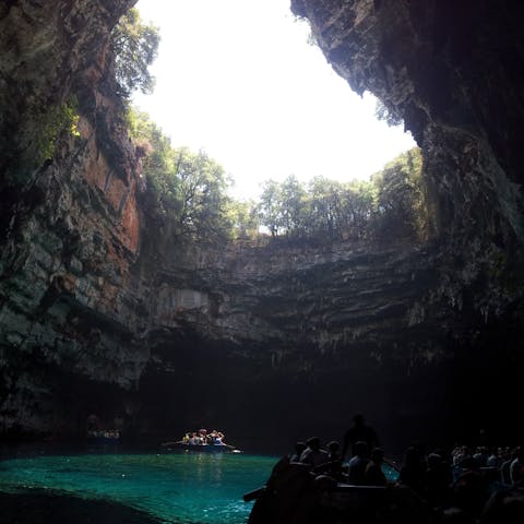 Explore the wonders of Melissani Cave 