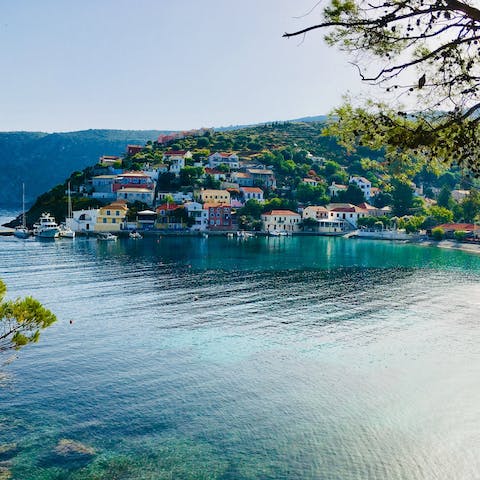 Drive to Asos, an old fishing village