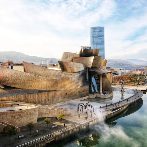 Visit the Vizcaya capital of Bilbao for a cultural afternoon in the Guggenheim