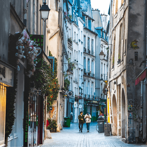 Lose yourself to Le Marais' medieval streets, it's just on your doorstep