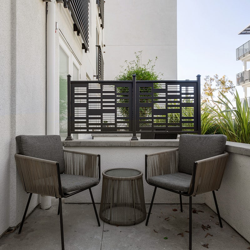 Finish evenings with a glass of wine on your private balcony