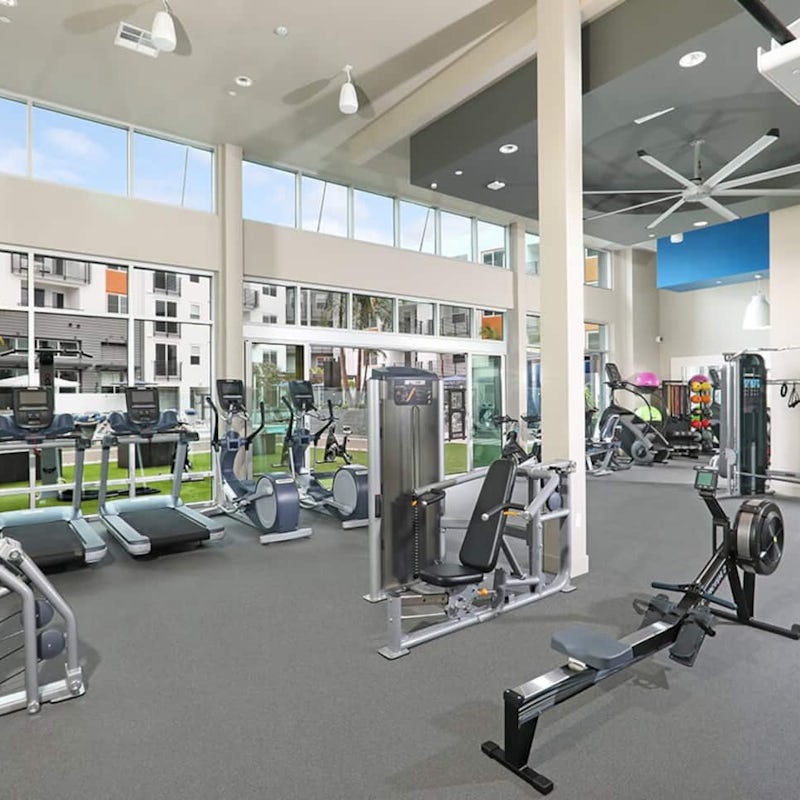 Head to the on-site gym for a morning workout