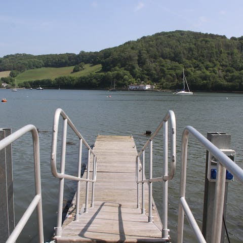 Lap up direct water access from the private pontoon 
