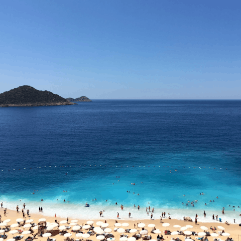 Find your way to the beautiful Kalkan Beach, only a short drive away