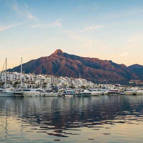 Stay just 7.5 miles away from Puerto Banús and its glitzy marina, upscale restaurants, and bars