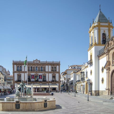 Spend an afternoon exploring historic Ronda, a thirty-minute drive away