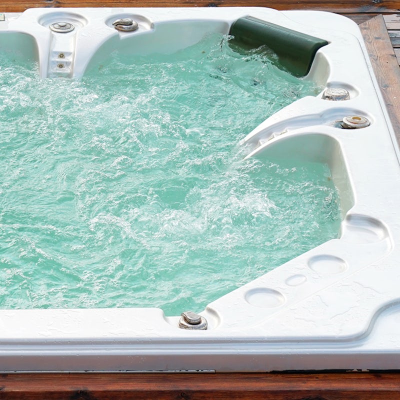 Treat your muscles to a relaxing soak in the hot tub