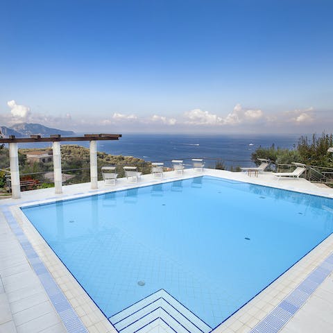 Keep an eye on the Amalfi Coast from within this beautiful pool