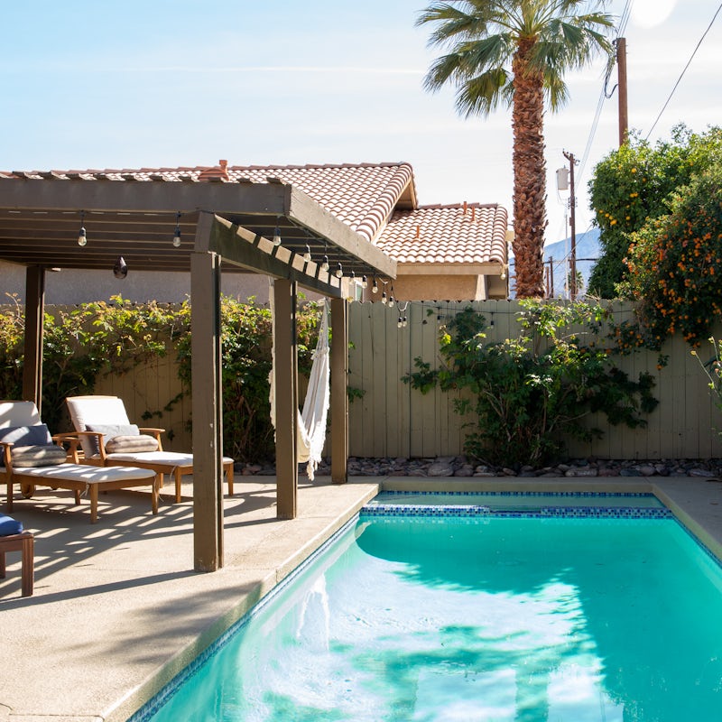 Take a dip in the pool to cool off after a challenging hike