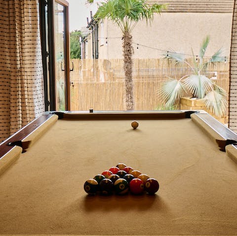 Take a break from trips to the seaside with a game of pool
