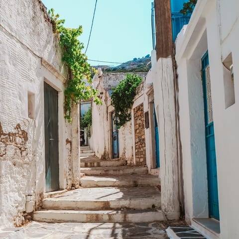Explore the charming old town of Naxos – just a short drive away