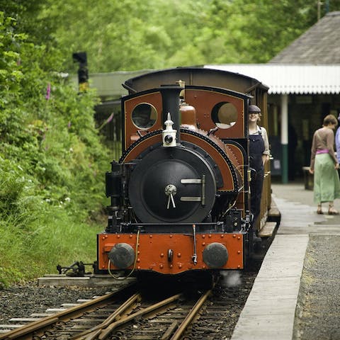 Ride on the steam train at Corris Railway