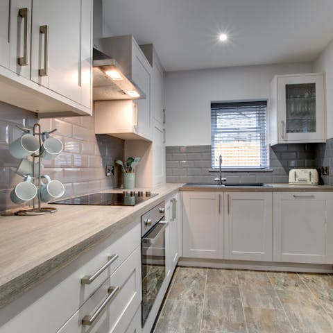 Try baking Welsh cakes with your loved ones in this immaculate kitchen