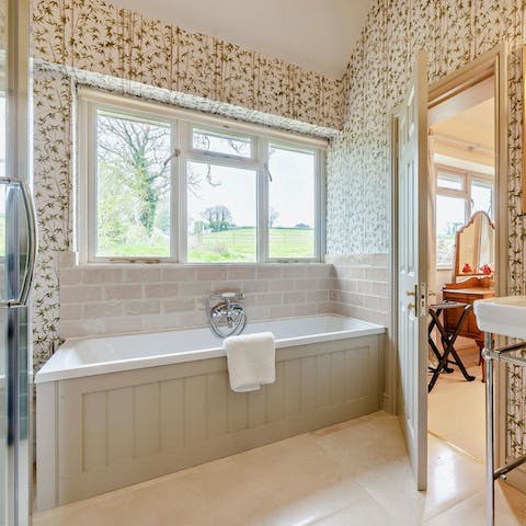 Treat yourself to a relaxing bath after a day out exploring the Cotswolds