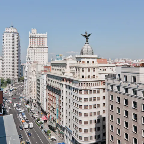 Take in the wonderful vistas over Gran Vía