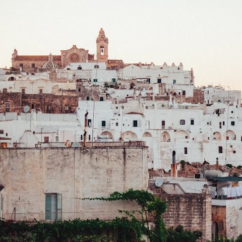 Drive just ten minutes to Ostuni's beautiful town centre 