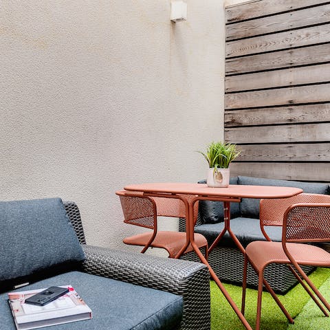 Relax and unwind on your private outdoor patio 