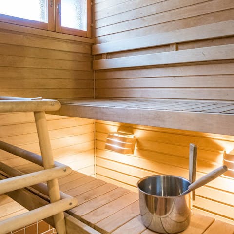 Sweat out the small stuff in the home's very own sauna