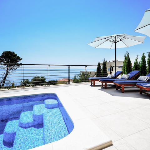 Admire the stretching sea views from the terrace