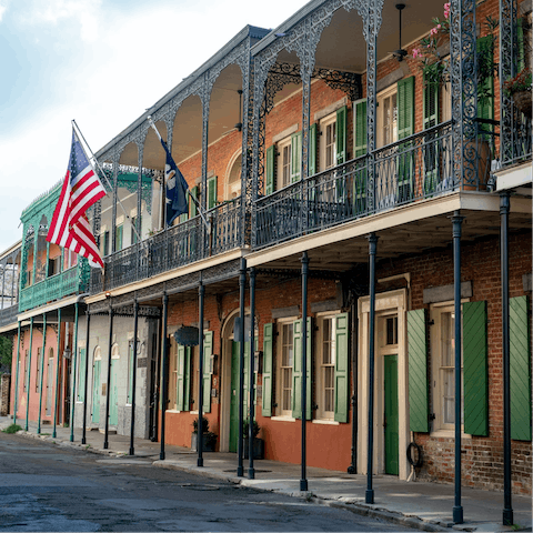 Stay just a short walk from the French Quarter